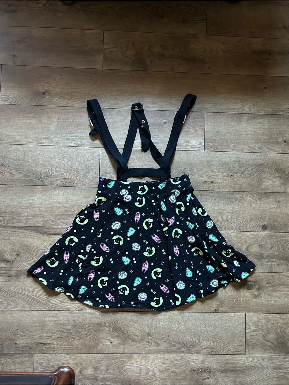 NWT The Nightmare Before Christmas/Hot Topic Black Suspender Skirt